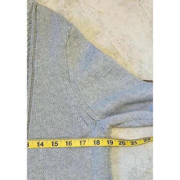 J. Crew Women Size L Mockneck Center Cable Knit Fisherman Sweater Winter Staple - Picture 7 of 11